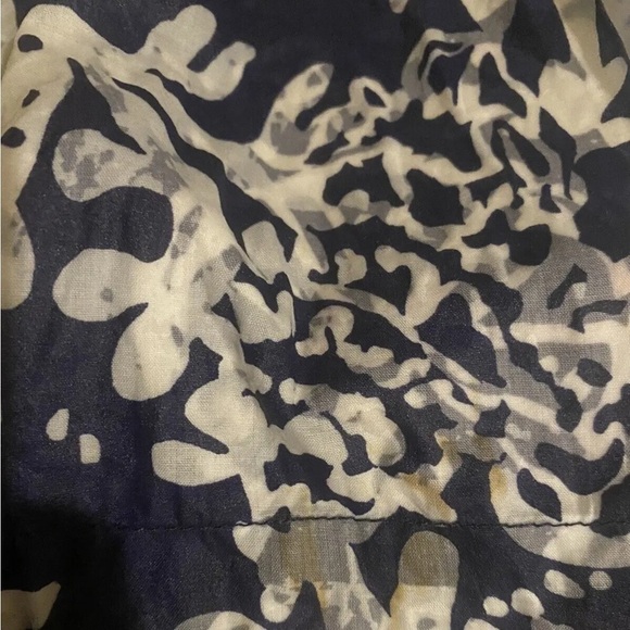 Lilly Pulitzer Sz XS Sarasota Beaded Tunic Top Blue White 100% Cotton Pullon - Picture 7 of 8